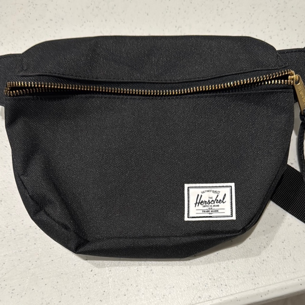 Herschel Supply Company Black Belt Bag with Signature Label